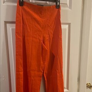 Theory Women's Size 00 Bright Orange Pants